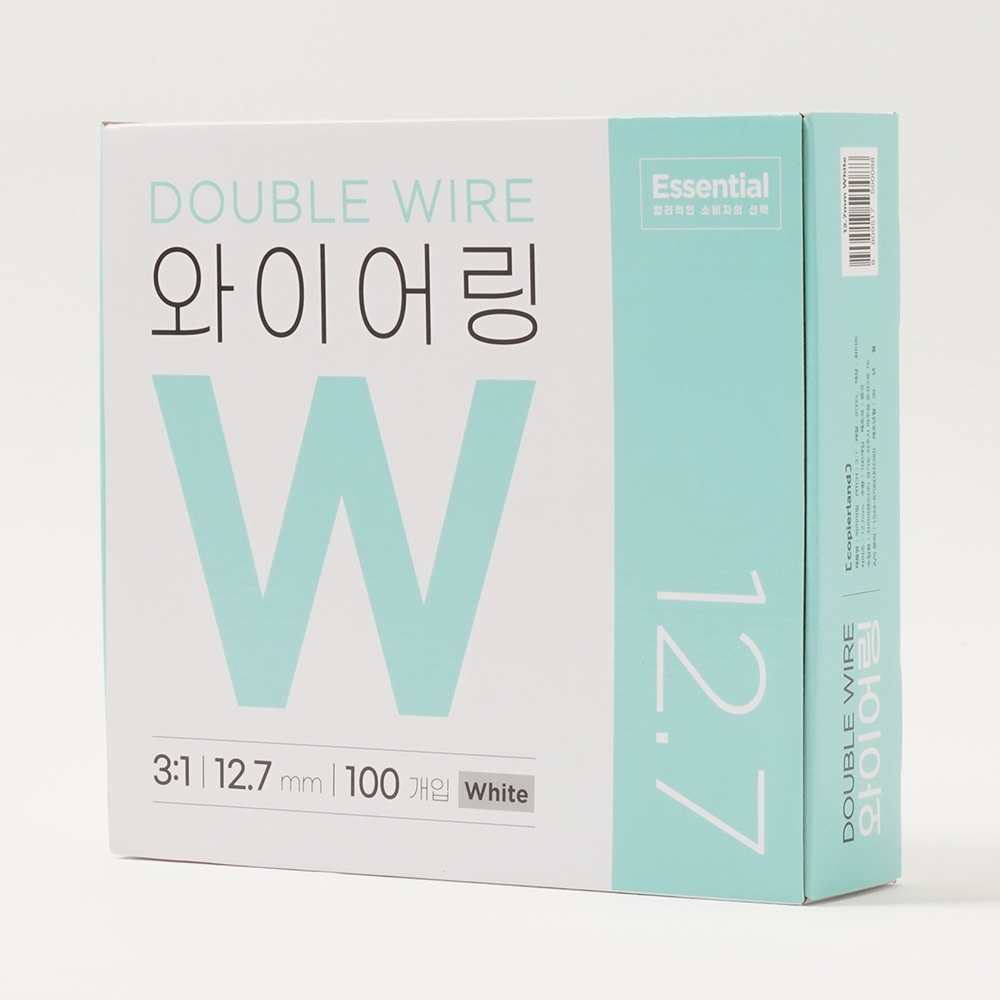 카피어랜드 에센셜 3:1 와이어링 12.7mm, 화이트 100개